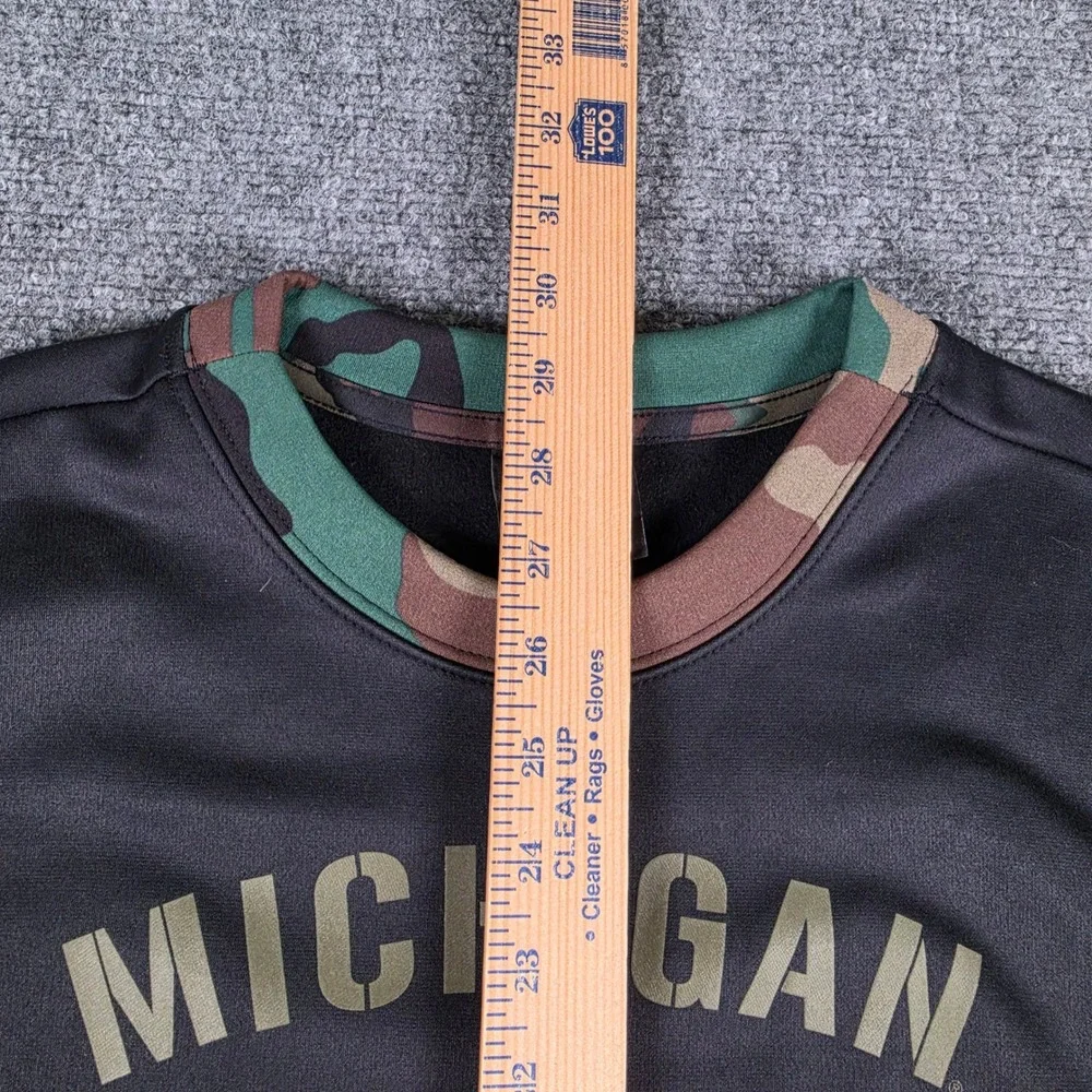 Michigan Wolverines Jordan Sweatshirt Mens S Black Camo Pullover DD4308-010